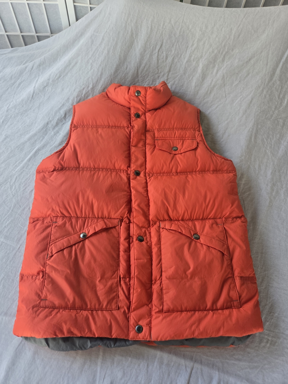 Kids Orange Puffer Vest - Lightweight Warmth